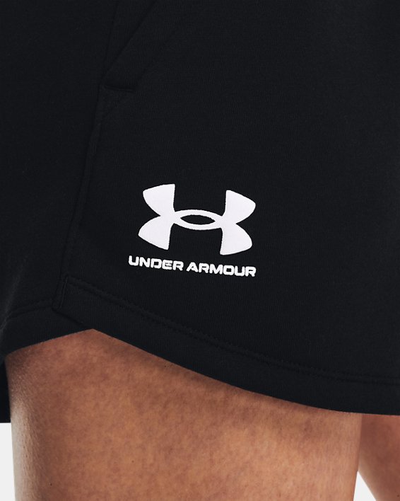 Women's UA Rival Fleece Shorts, Black, pdpMainDesktop image number 3